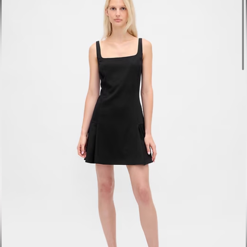 NWT Gap Square-Neck Pleated Mini Dress - XXS